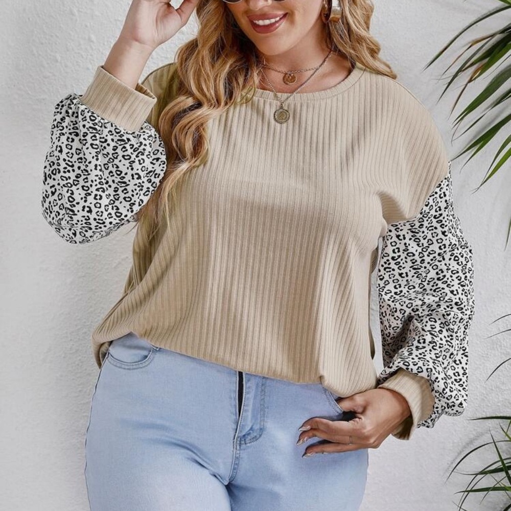Stylish Beige and Black Women's Top